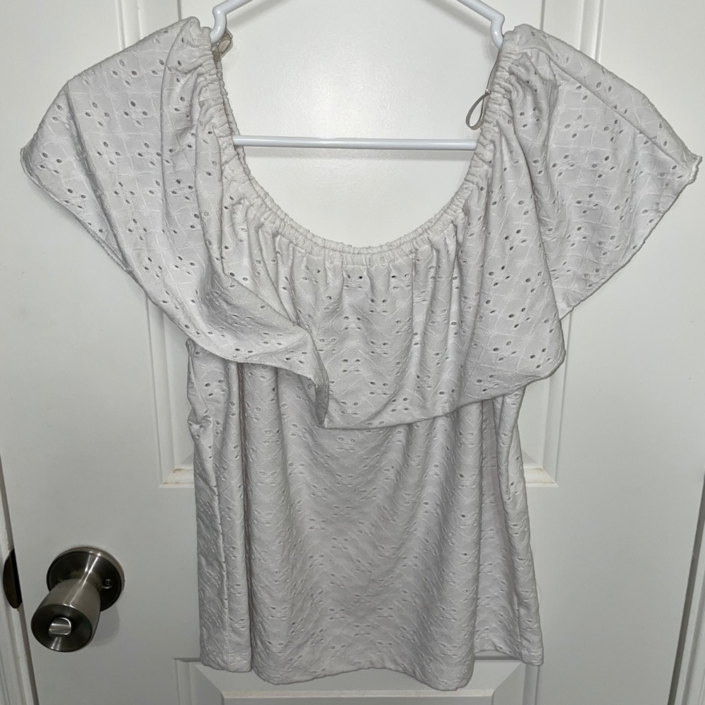 White off the shoulder top